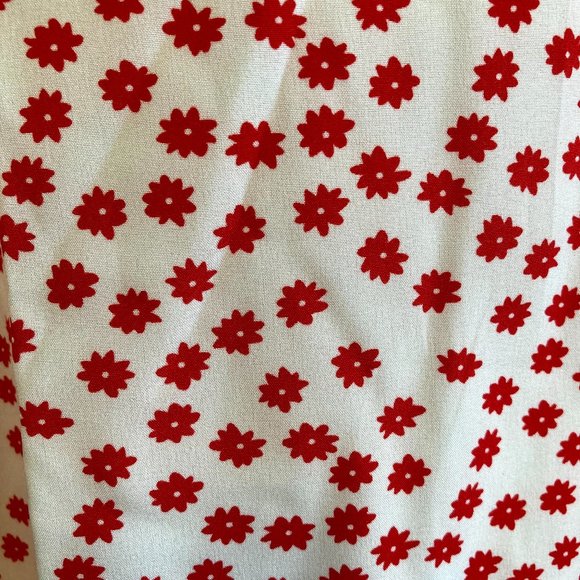 3X Red Ditsy Floral Shirt Top Blouse - Picture 2 of 4